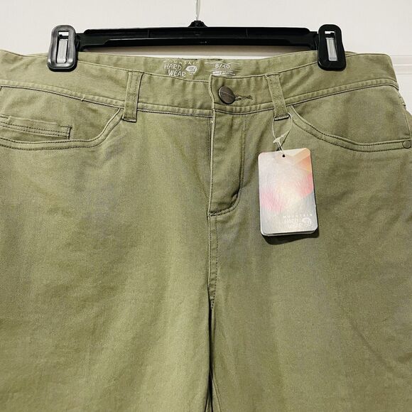 NWT Women's Mountain Hardwear Twill Ankle Jeans Army Green Size 8 - Picture 4 of 9